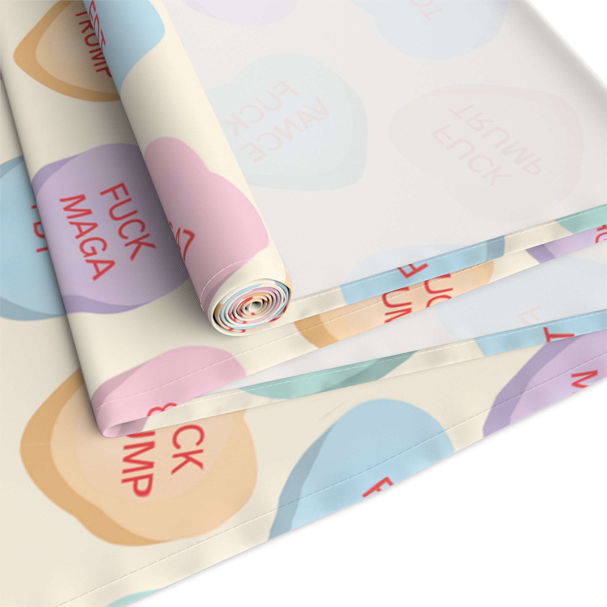 F*ck Trump Candy Heart Valentine's Day Table Runner