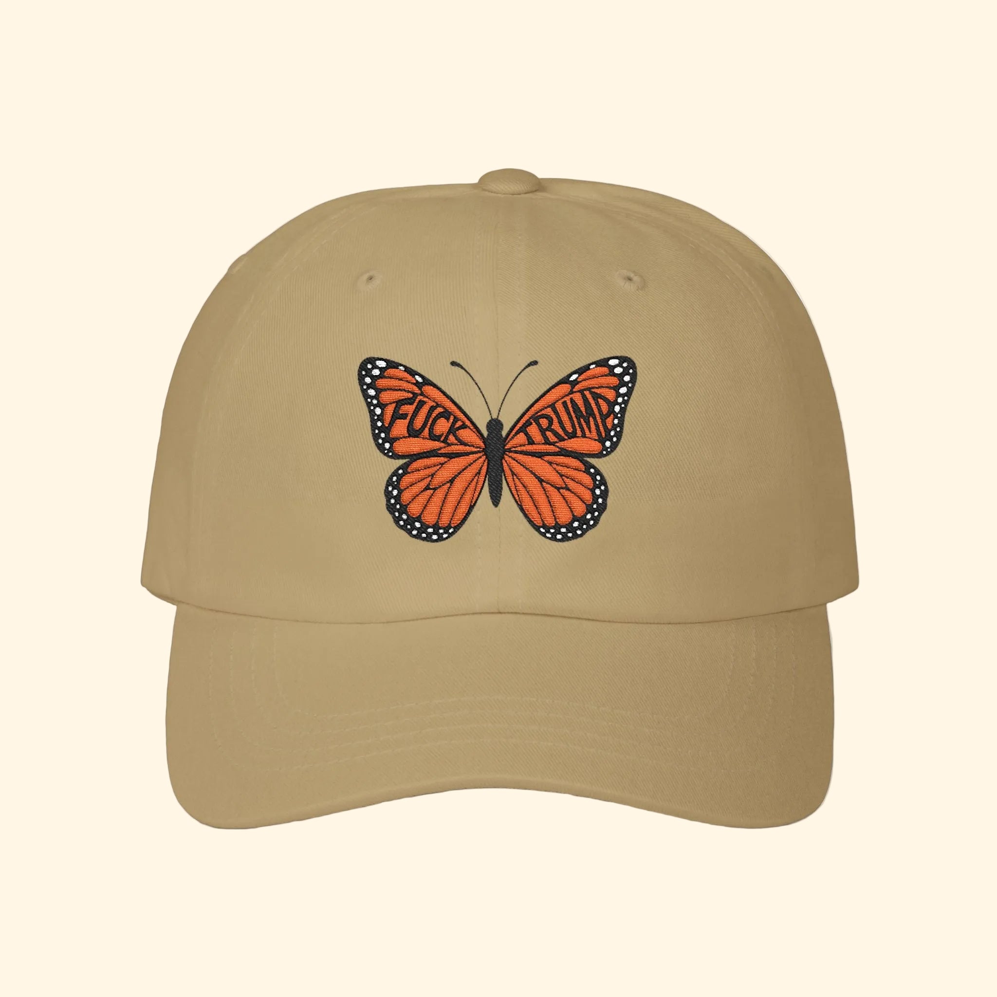 F*ck Trump Monarch Butterfly Embroidered Dad Cap