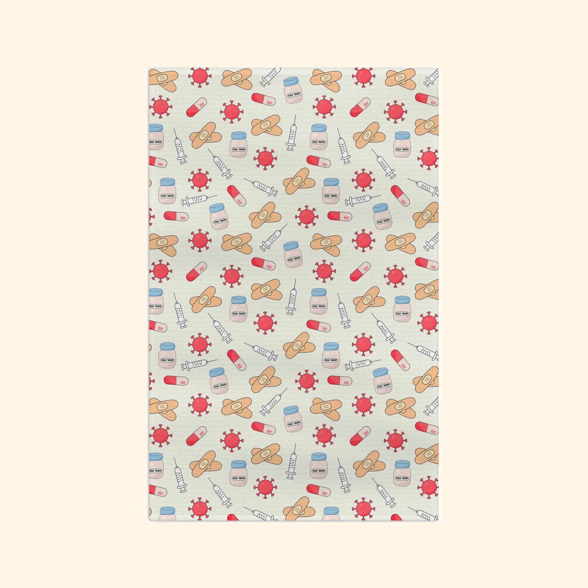 F*ck Trump Medical Supplies Waffle Weave Kitchen Towel