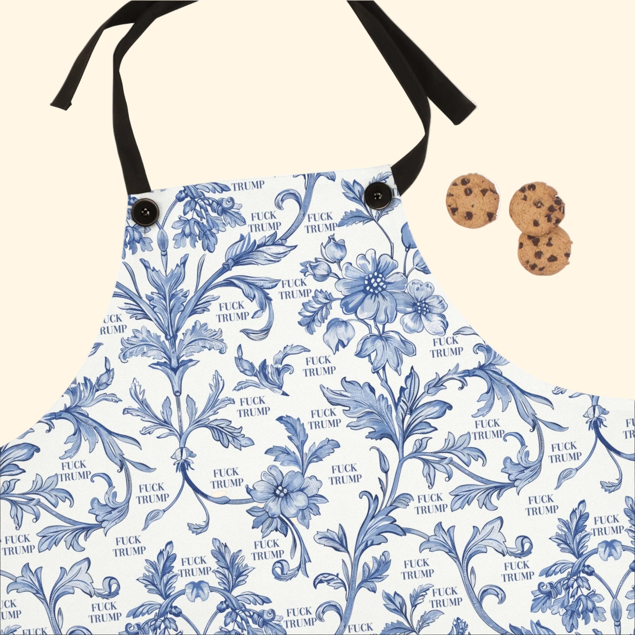 Subtle F*ck Trump Toile de Jouy Cooking Apron