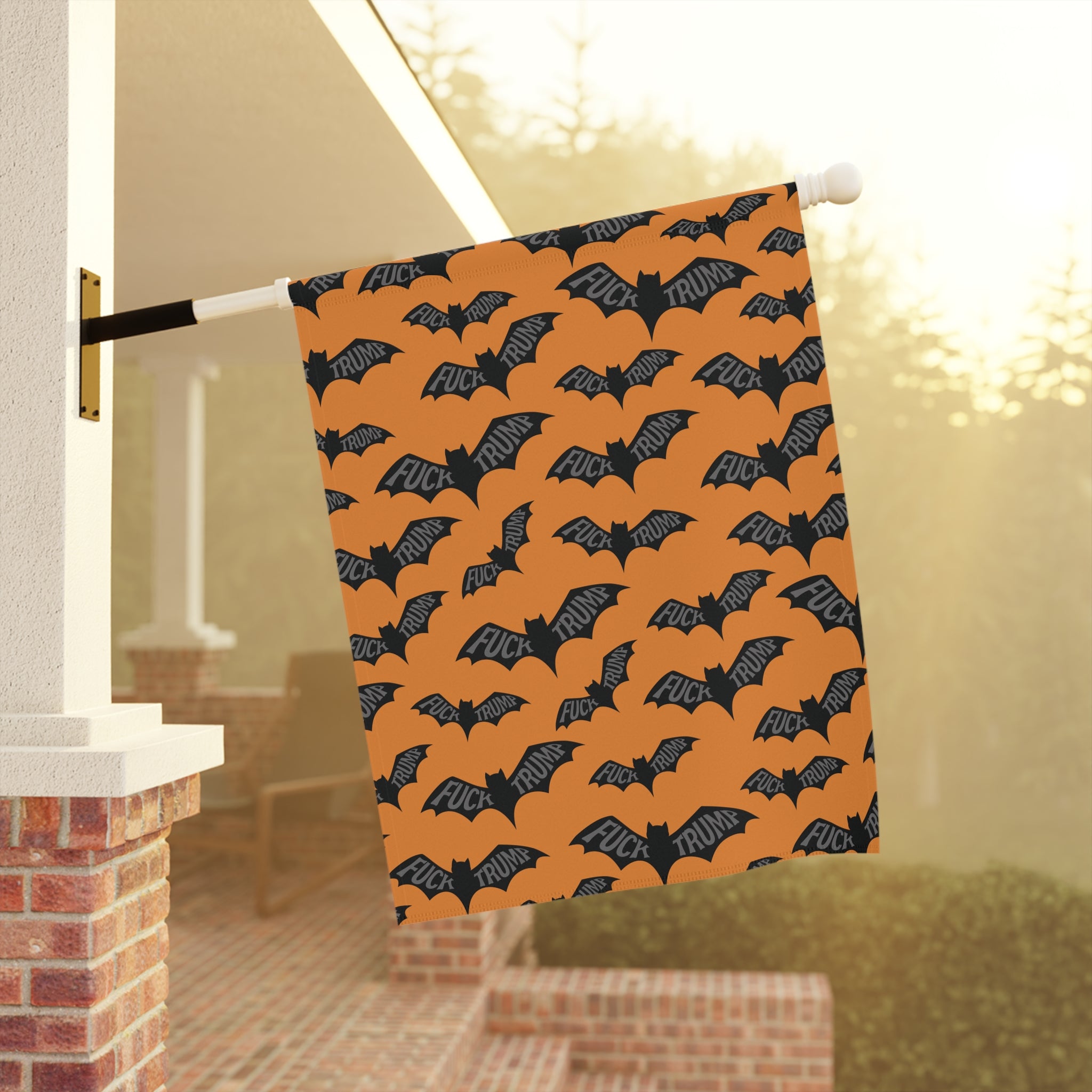Subtle F*ck Trump Spooky Bats Garden Flag