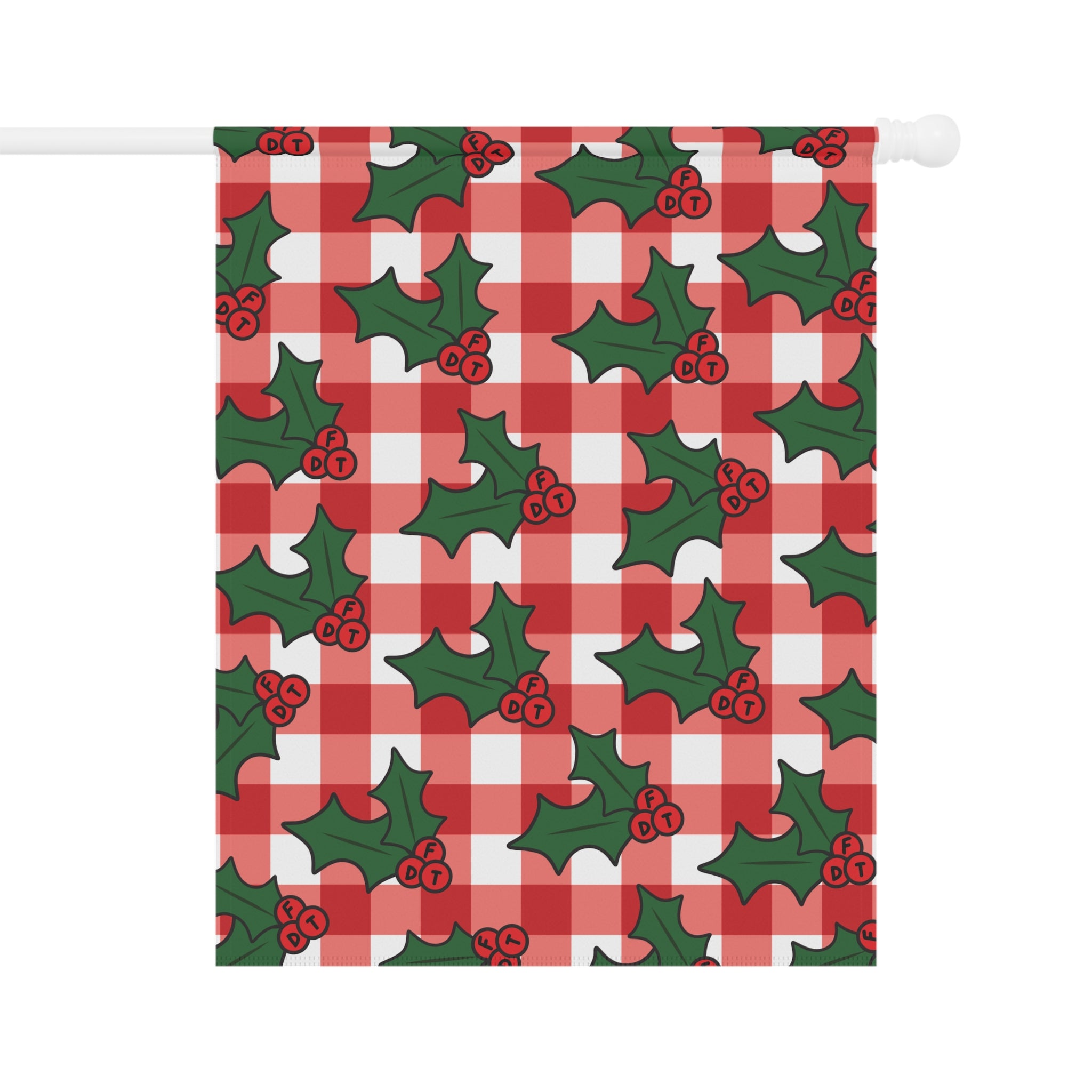Subtle FDT Christmas Holly Garden Flag