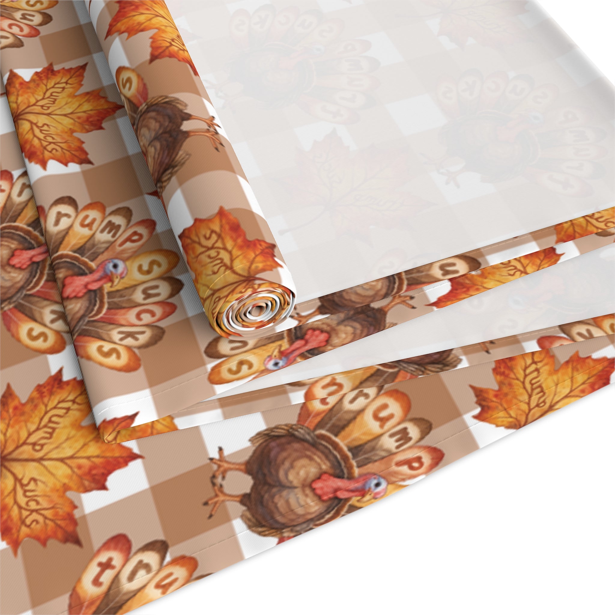 Subtle Trump Sucks Thanksgiving Turkey Table Runner