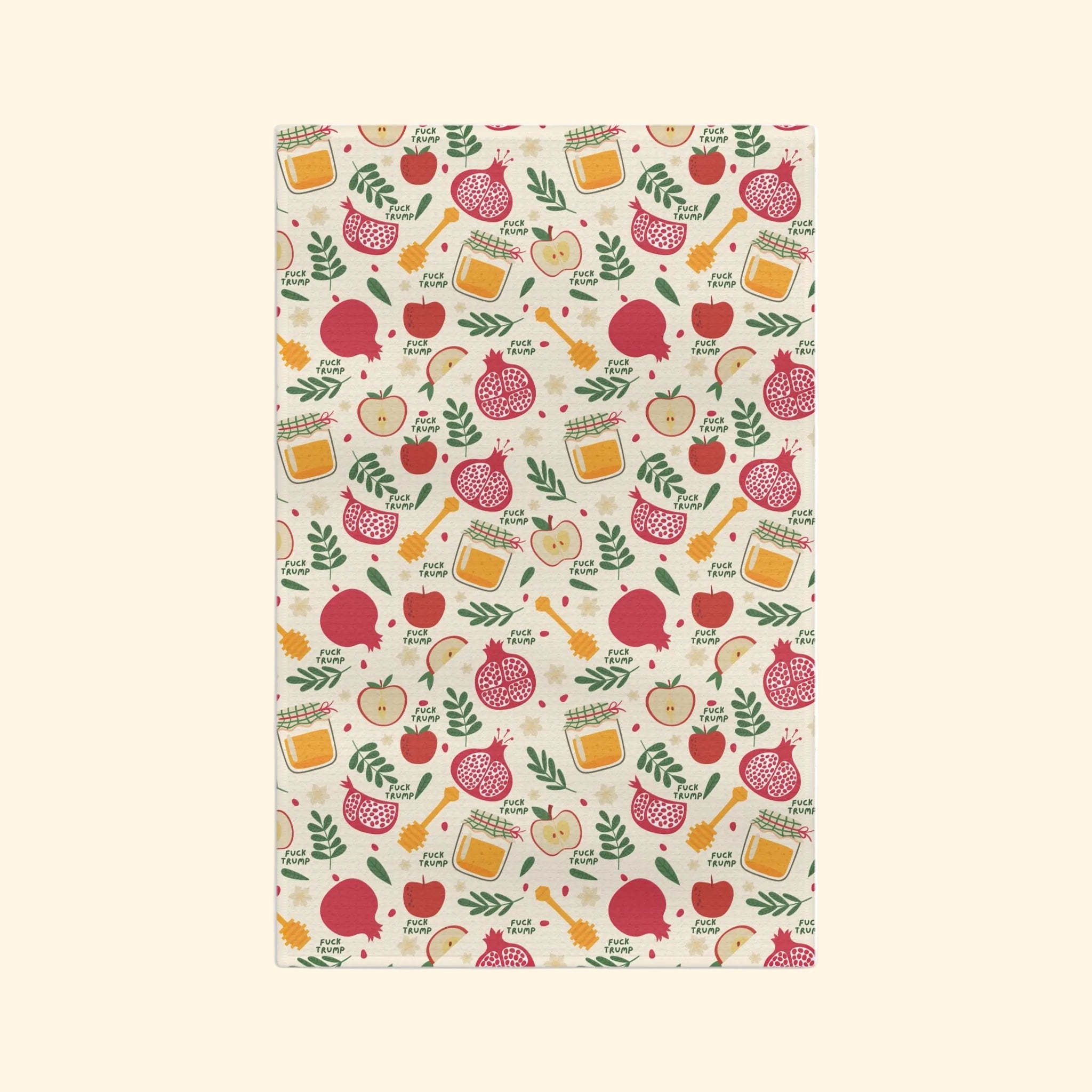 F*ck Trump Rosh Hashanah Waffle Weave Kitchen Towel