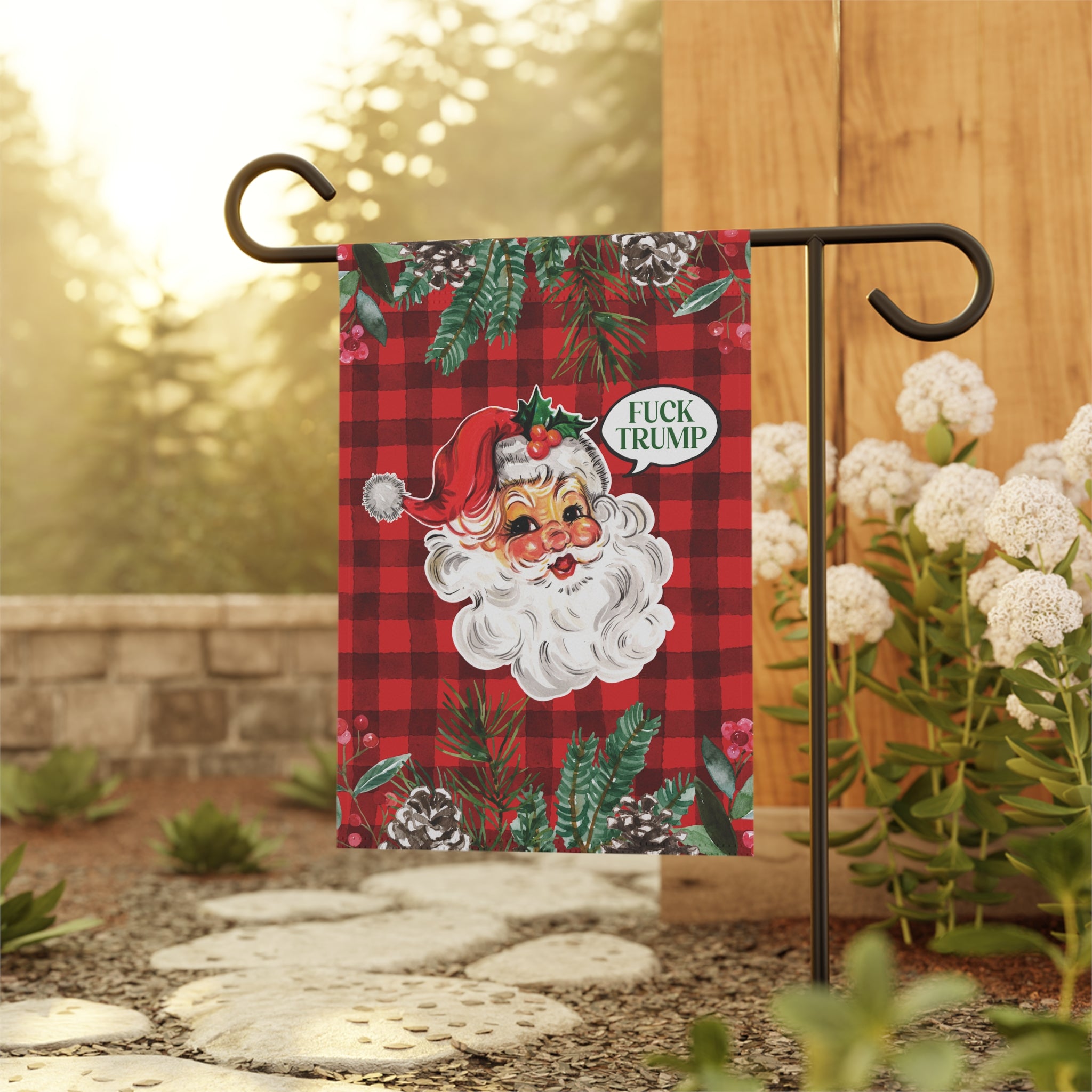 F*ck Trump Santa Christmas Garden Flag