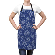 Subtle F*ck Trump Blue Winter Snowflakes Cooking Apron