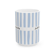 F*ck the Patriarchy Blue Striped Mug