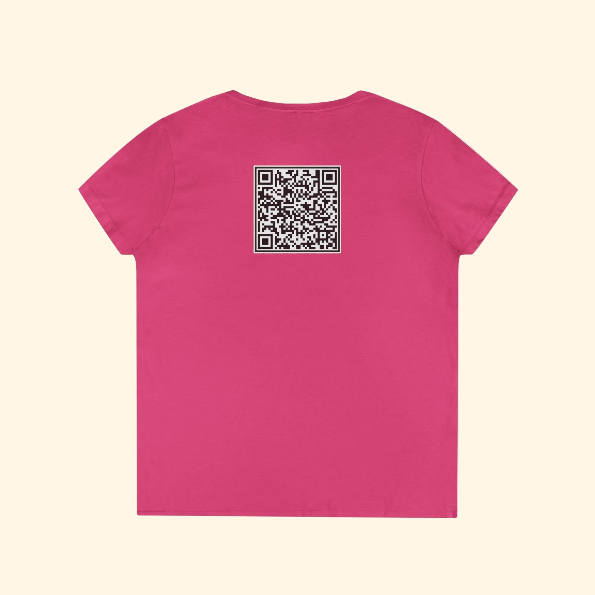F*ck Trump QR Code Women's V-Neck T-Shirt