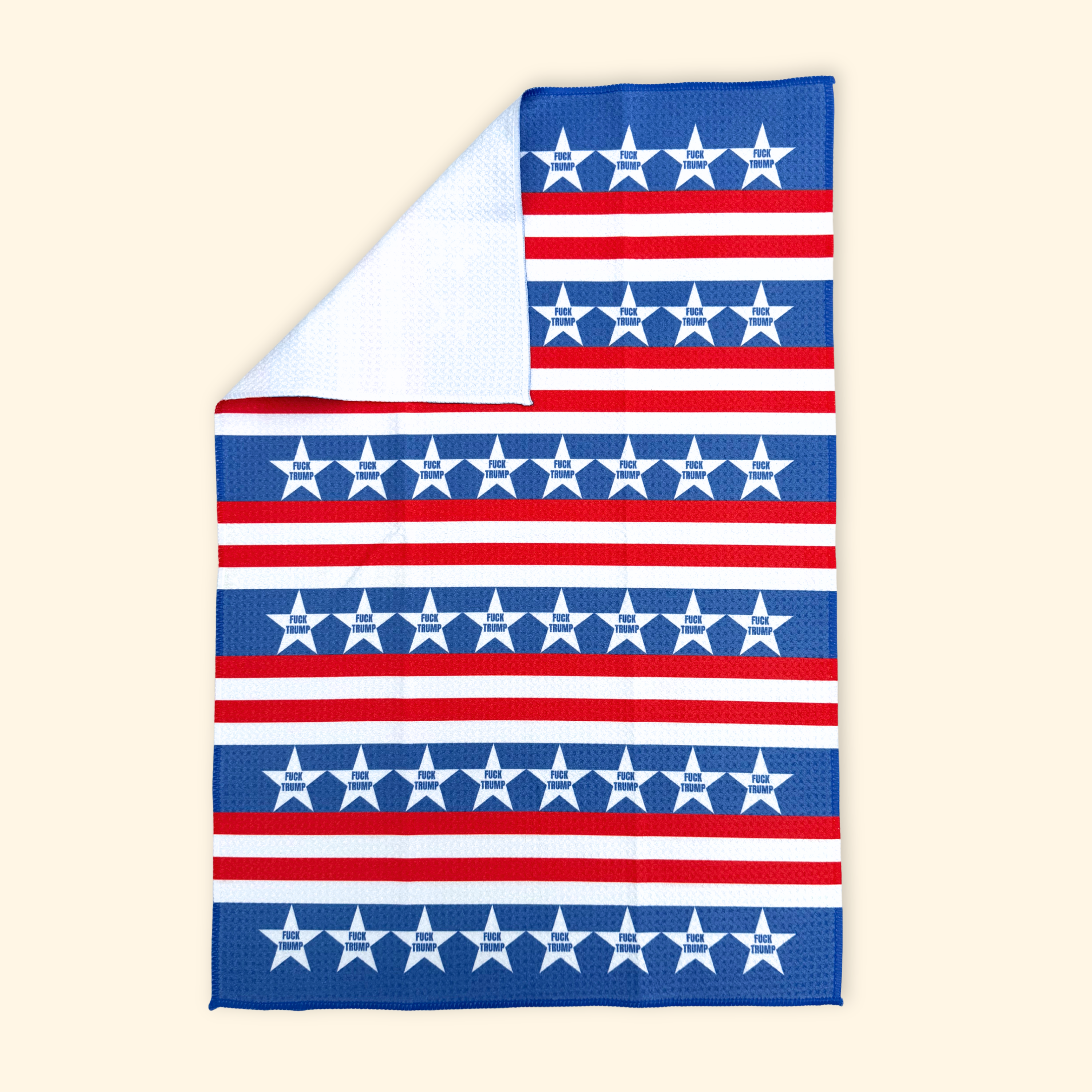 F*ck Trump Stars & Stripes Waffle Weave Kitchen Towel