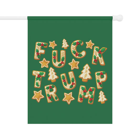 Subtle F*ck Trump Christmas Cookie Garden Flag