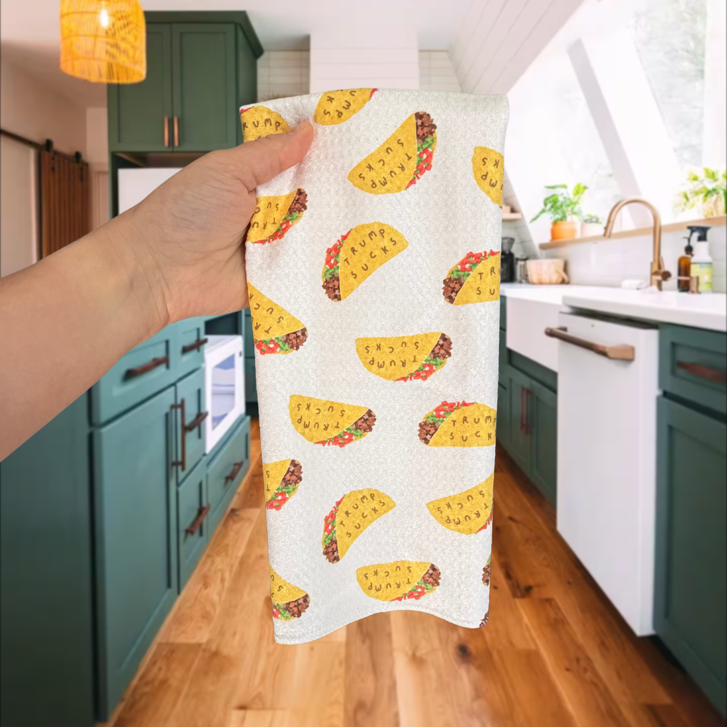 TACO Trump Sucks Waffle Weave Kitchen Hand Towel