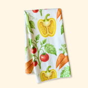 F*ck Trump Watercolor Vegetable Waffle Weave Kitchen Towel