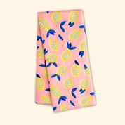 F*ck Trump Retro Pink Lemons Waffle Weave Kitchen Towel