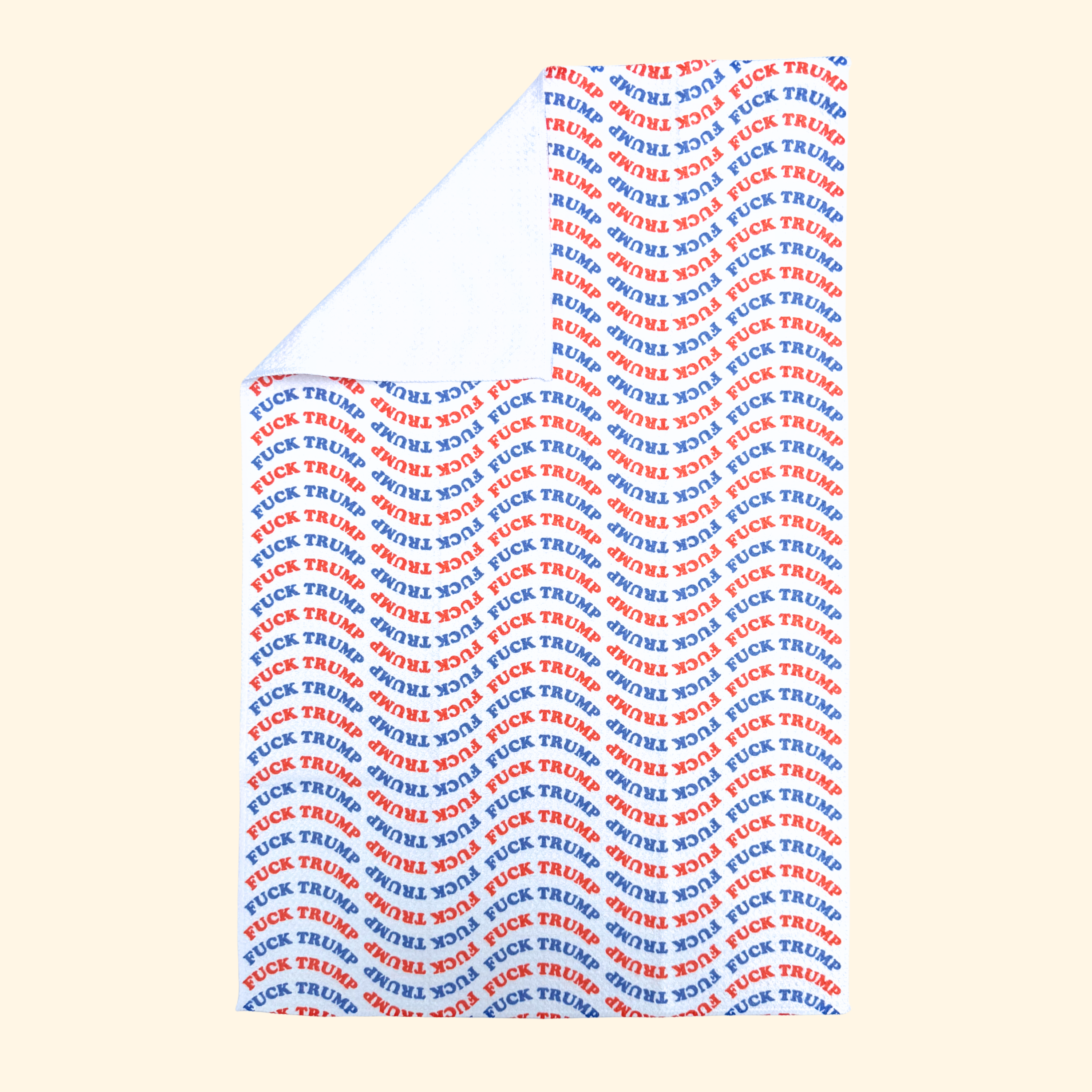F*ck Trump Red, White, & Blue Waffle Weave Kitchen Towel