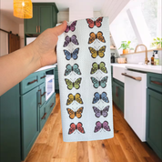F*ck Trump Rainbow Butterflies Waffle Weave Kitchen Towel