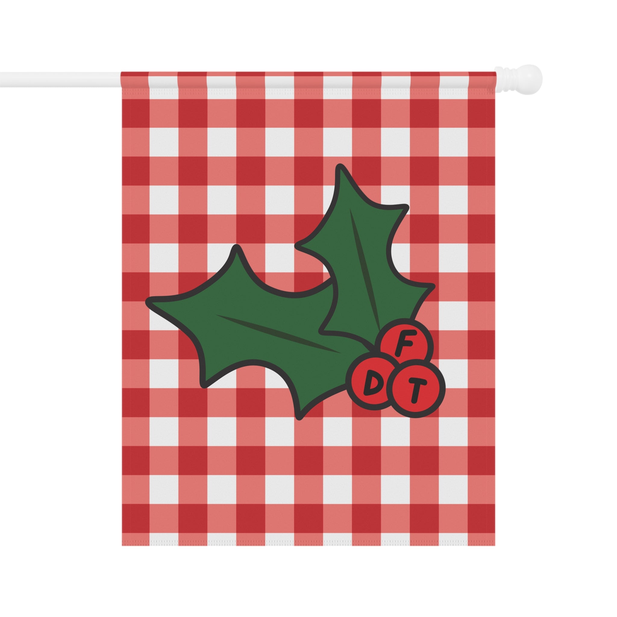 Subtle FDT Christmas Holly Garden Flag