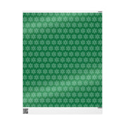 Subtle F*ck Trump Green Snowflake Wrapping Paper