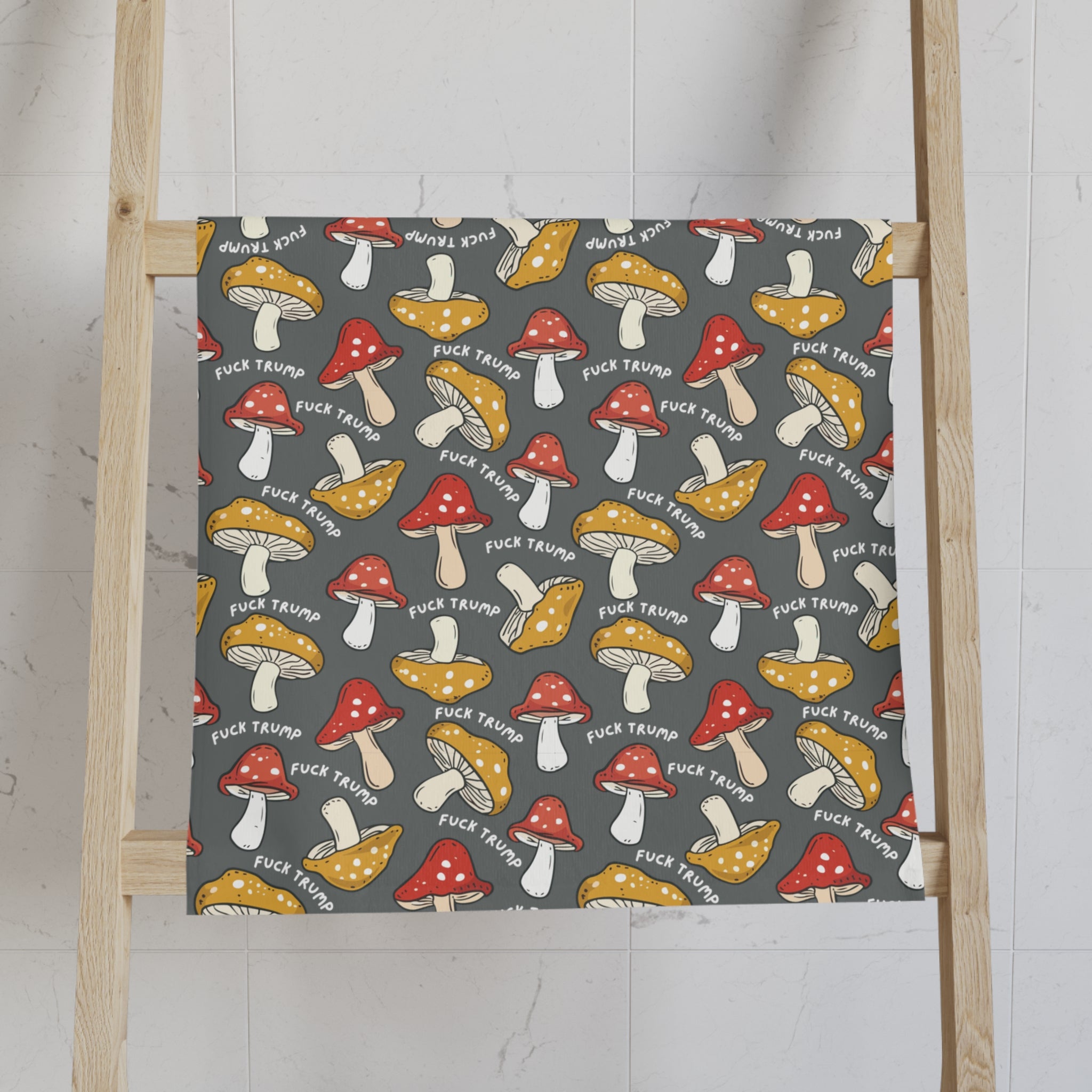 F*ck Trump Mushroom Hand Towel