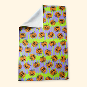 F*ck Trump Jack-O-Lantern Slime Waffle Weave Kitchen Towel