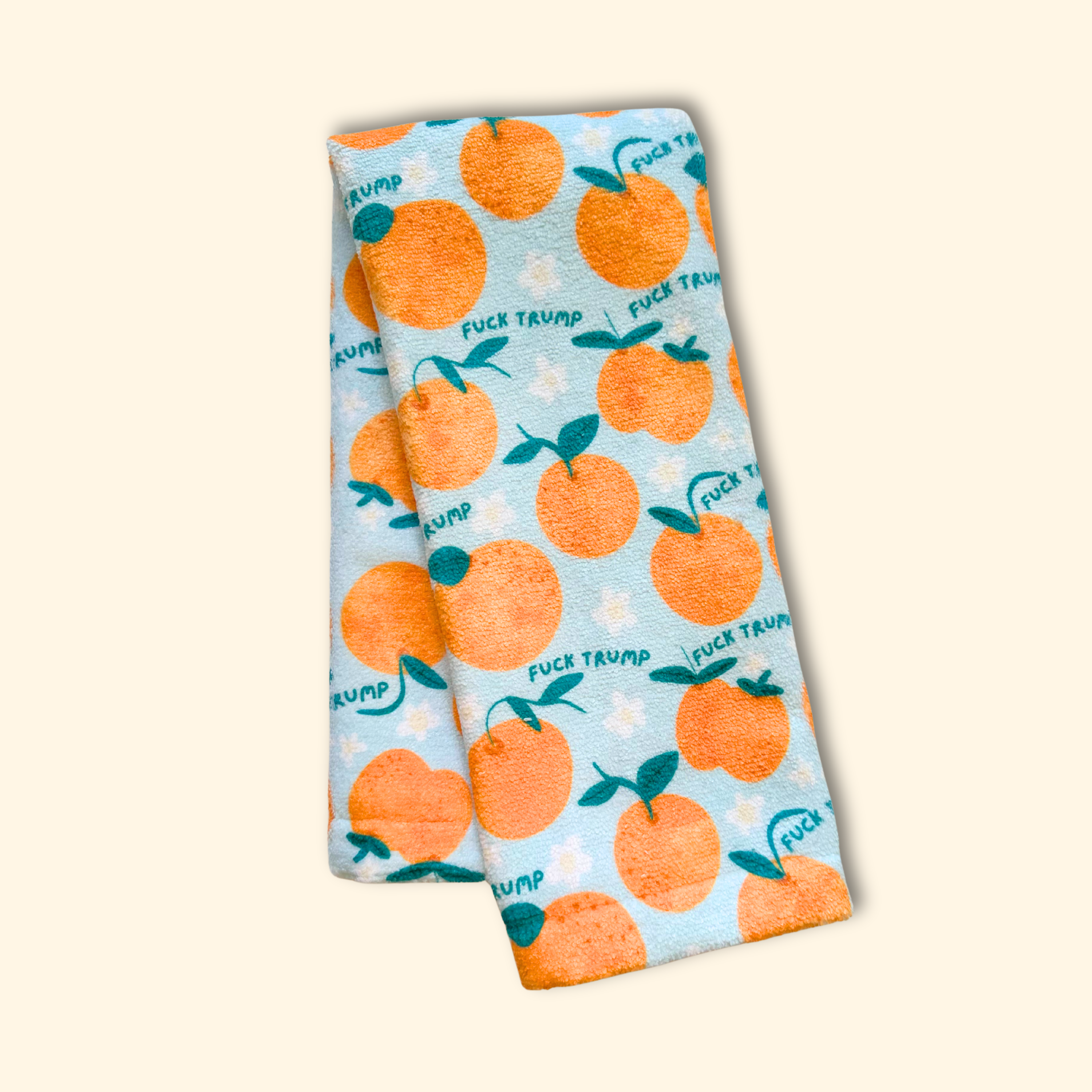 Subtle F*ck Trump Oranges Hand Towel
