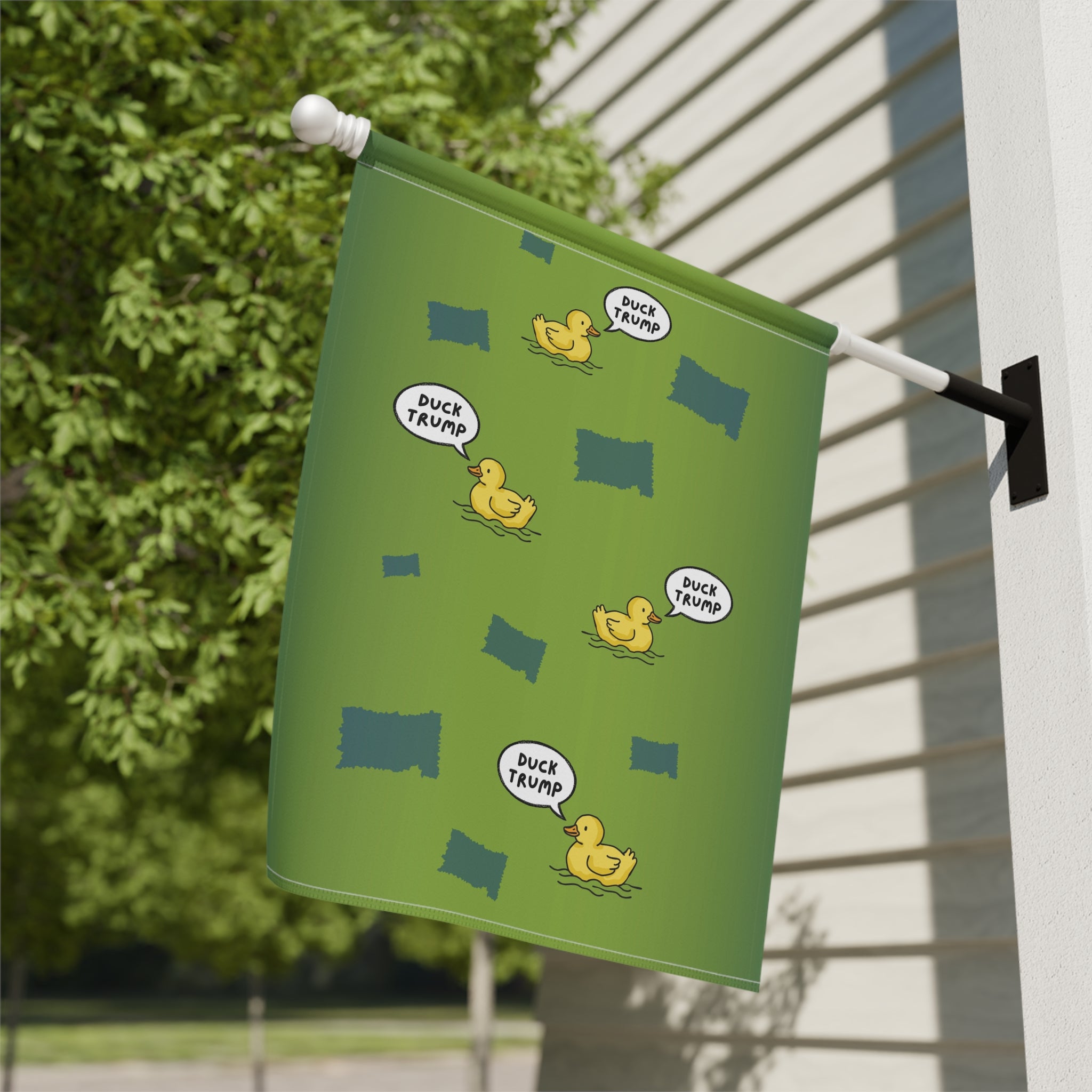 Reflecting Pool Duck Trump Garden Flag