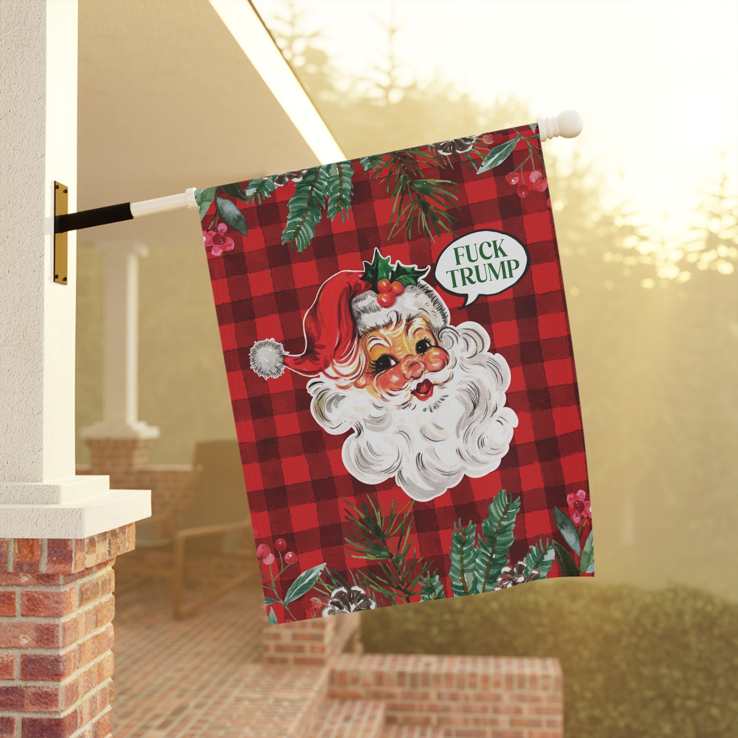 F*ck Trump Santa Christmas Garden Flag