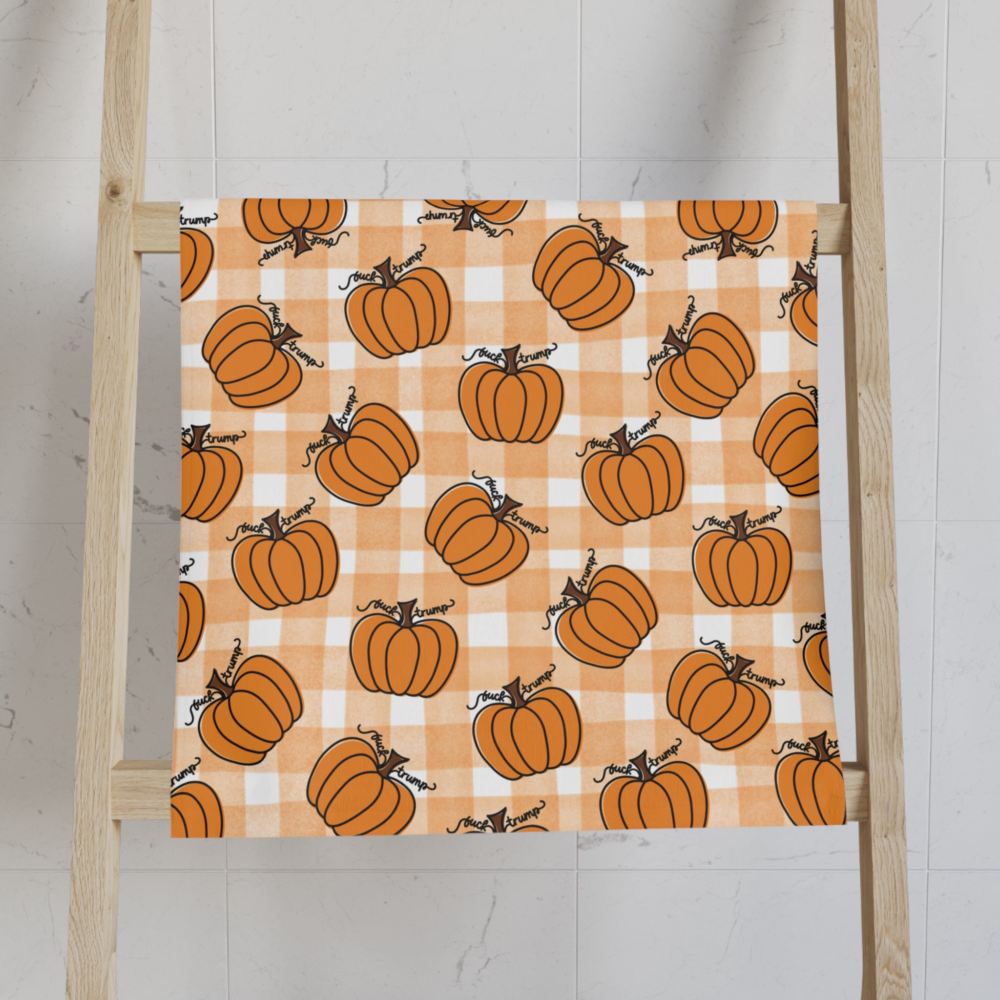 Subtle F*ck Trump Pumpkin Hand Towel