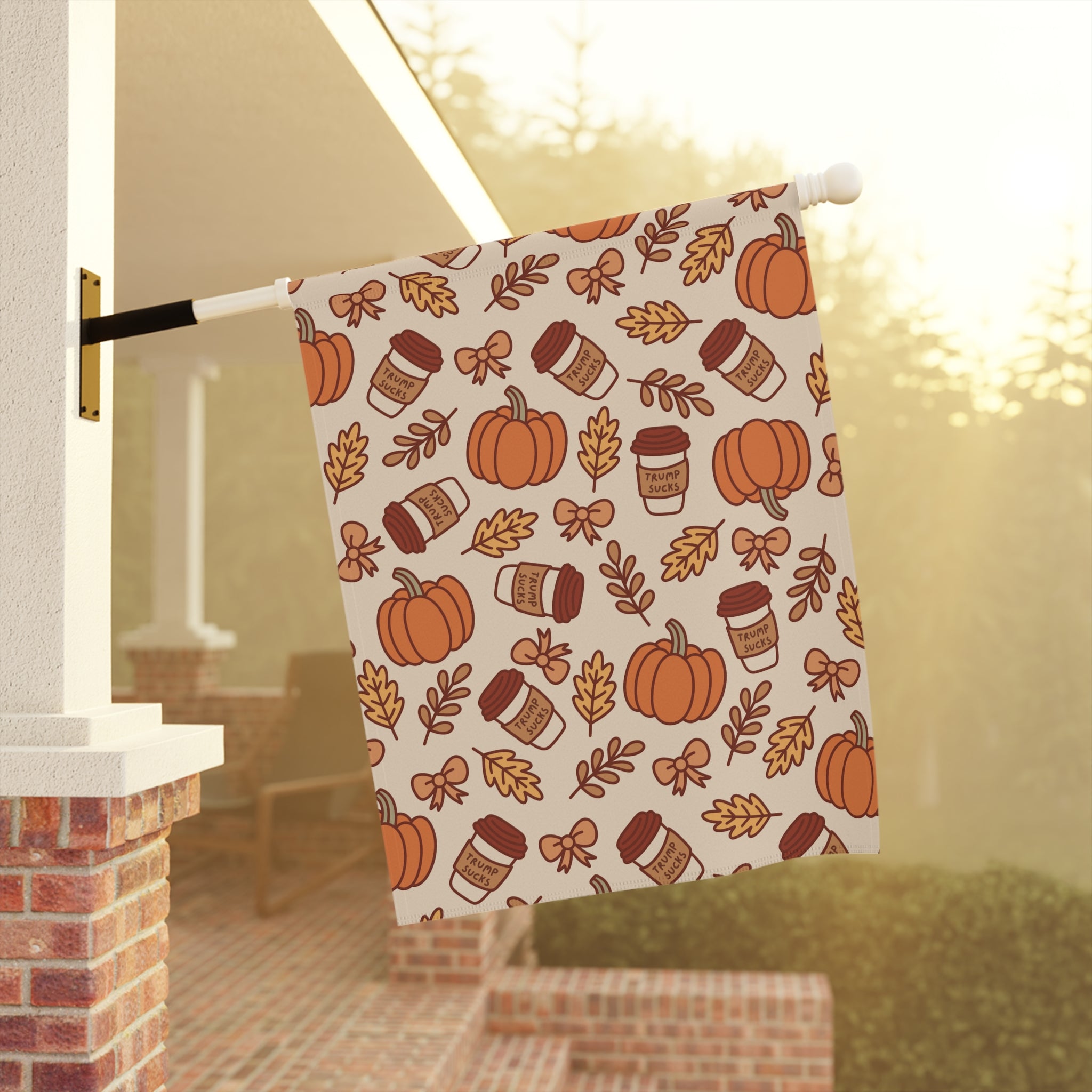 Trump Sucks Fall Pumpkin Spice Latte Flag