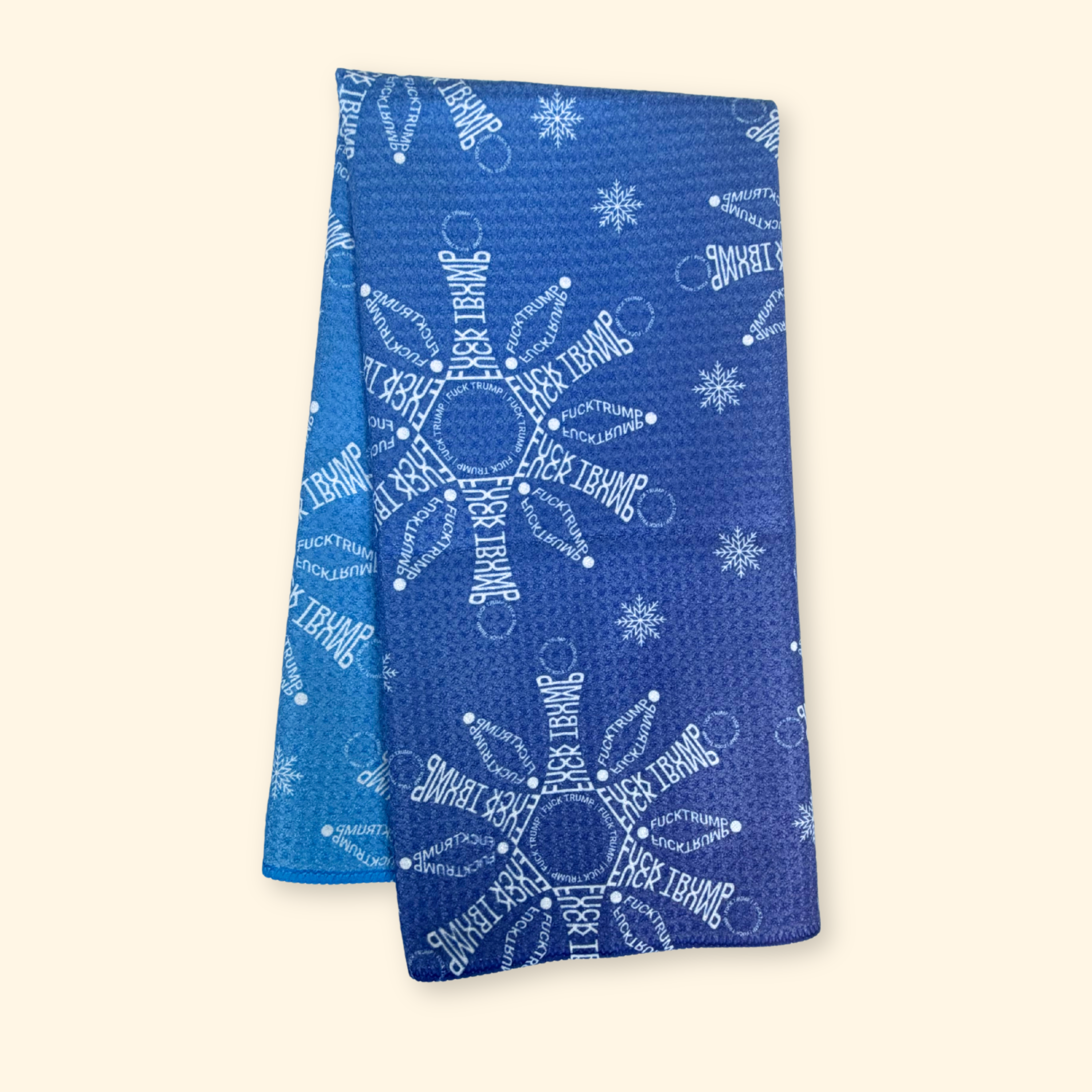 F*ck Trump Snowflake Waffle Weave Kitchen Towel