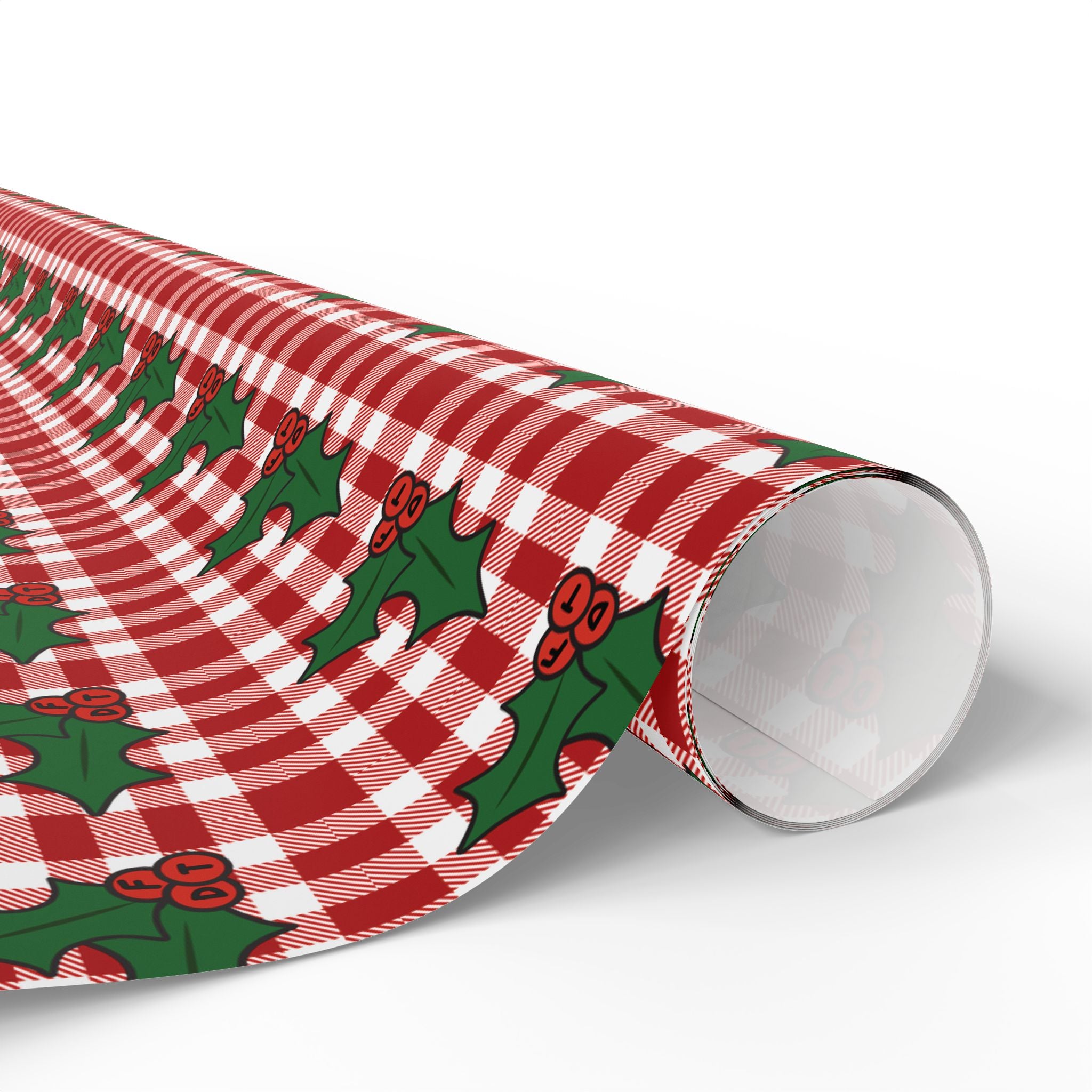 Subtle FDT Christmas Holly Wrapping Paper
