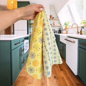 Honey Bees + Daisies | F*ck Trump Waffle Weave Kitchen Duo
