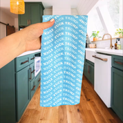 F*ck Trump Blue Wave Waffle Weave Kitchen Towel