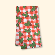 FDT Christmas Holly Waffle Weave Kitchen Towel