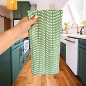 Trump Sucks Green Pattern Waffle Weave Kitchen Towel