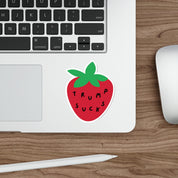 Trump Sucks Strawberry Seeds Die-Cut Sticker