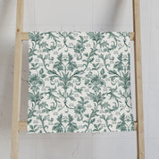 Green Toile de Jouy F*ck Trump Hand Towel