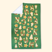 F*ck Trump Christmas Cookie Waffle Weave Kitchen Towel
