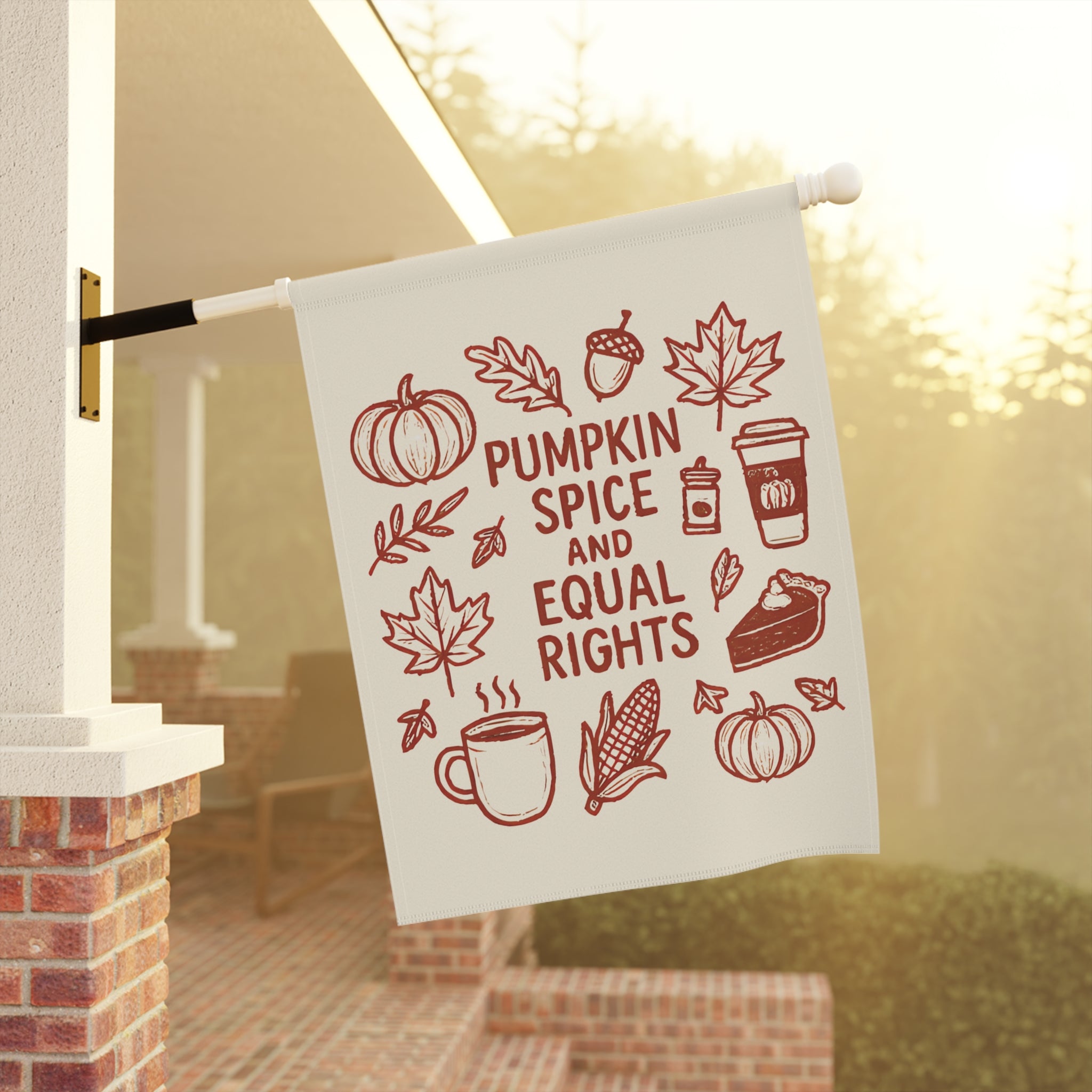 Pumpkin Spice and Equal Rights Garden Flag