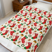 Subtle F*ck Trump Christmas Stocking Velveteen Plush Blanket