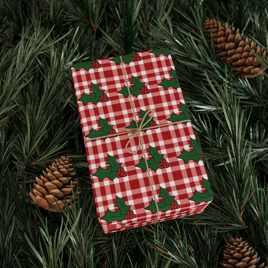 Subtle FDT Christmas Holly Wrapping Paper