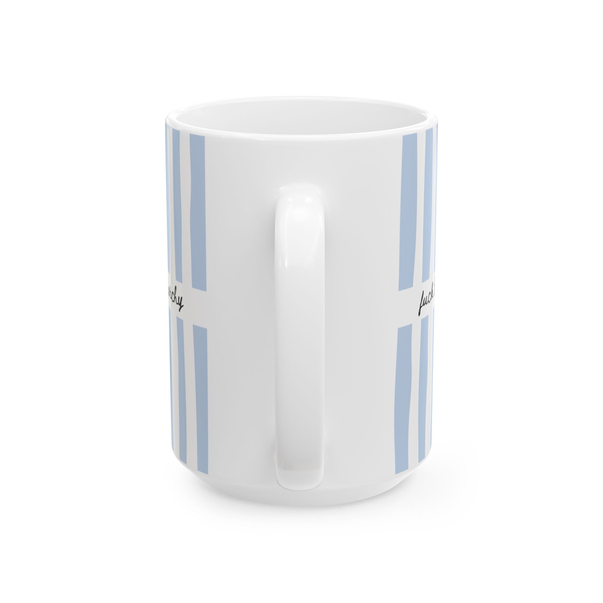 F*ck the Patriarchy Blue Striped Mug