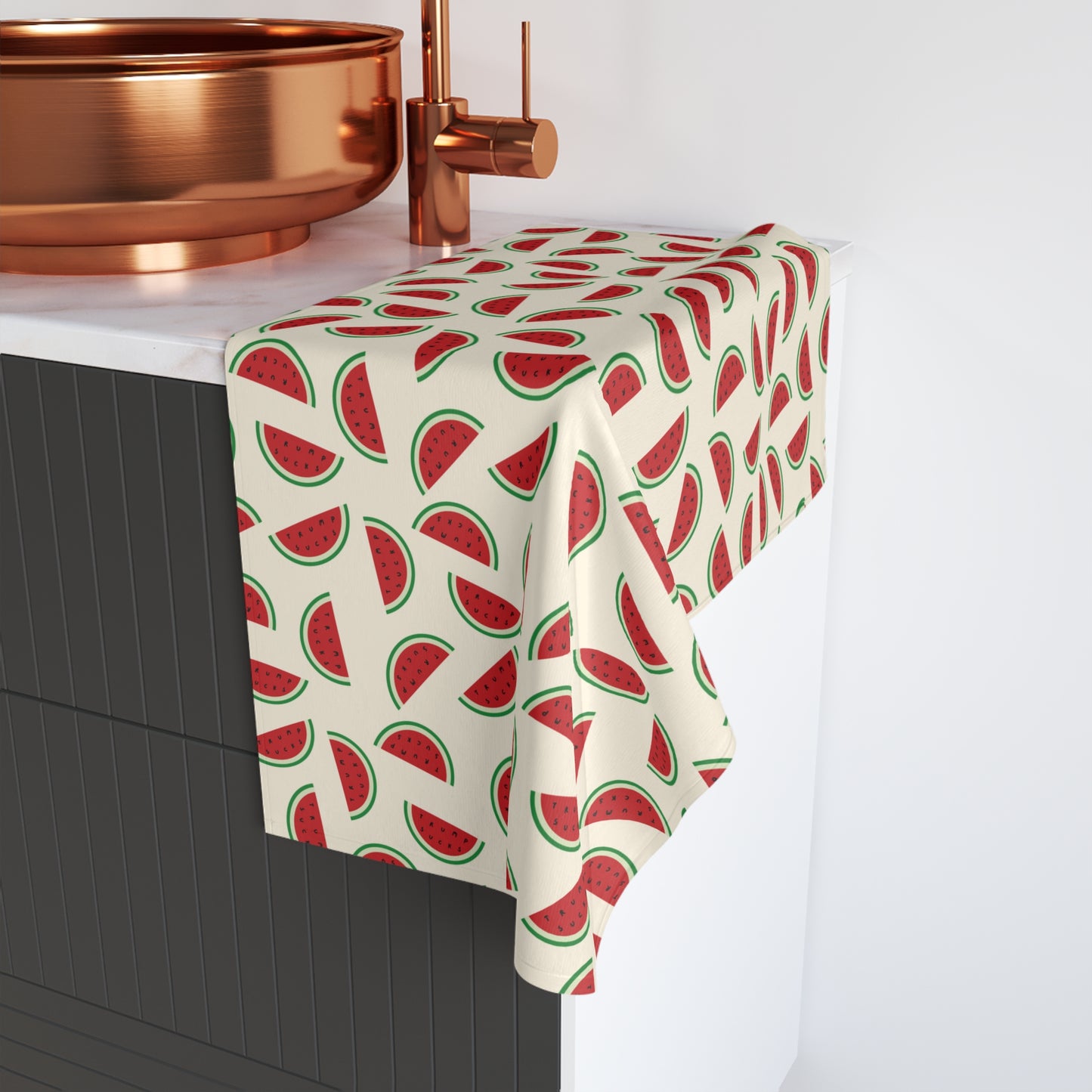 Subtle Trump Sucks Watermelon Seeds Hand Towel