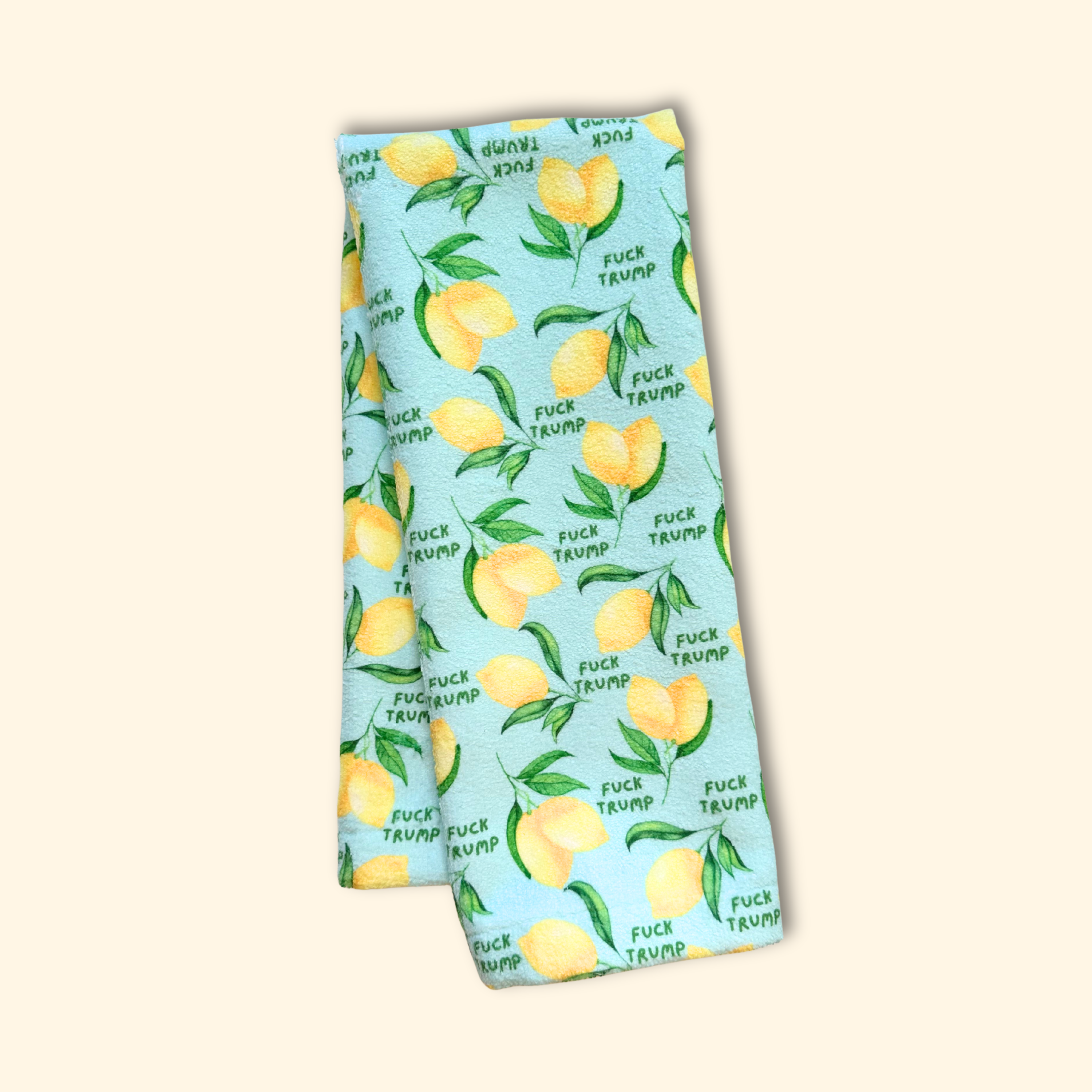 Subtle F*ck Trump Fresh Lemon Hand Towel