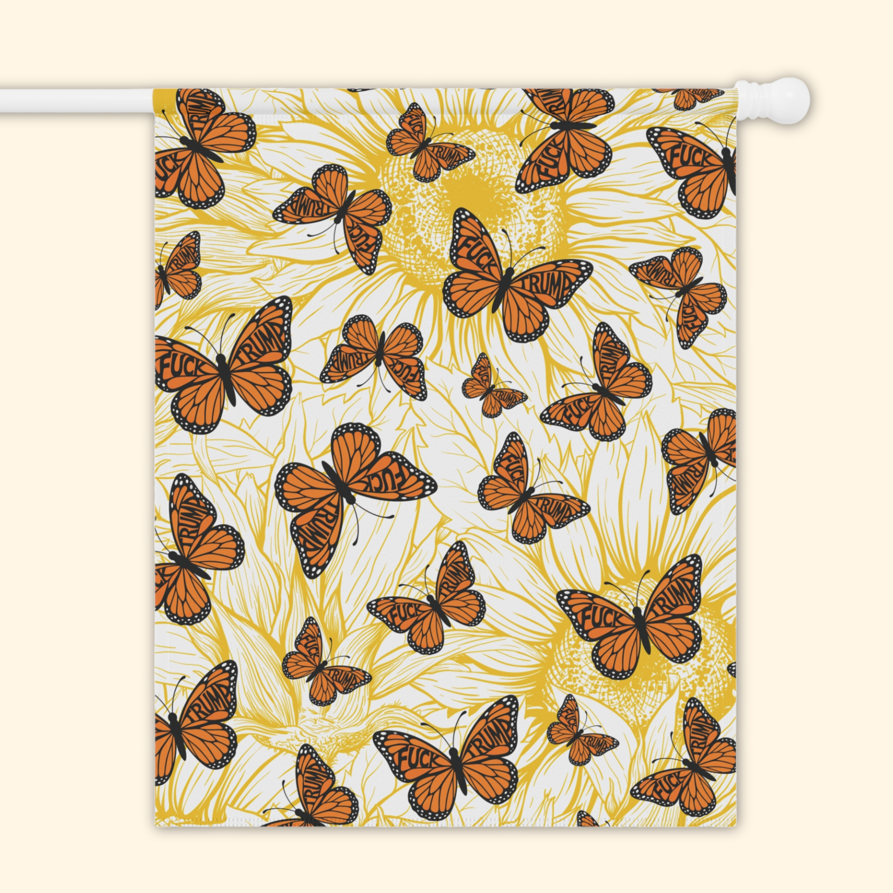F*ck Trump No Monarchs Butterfly Garden Flag