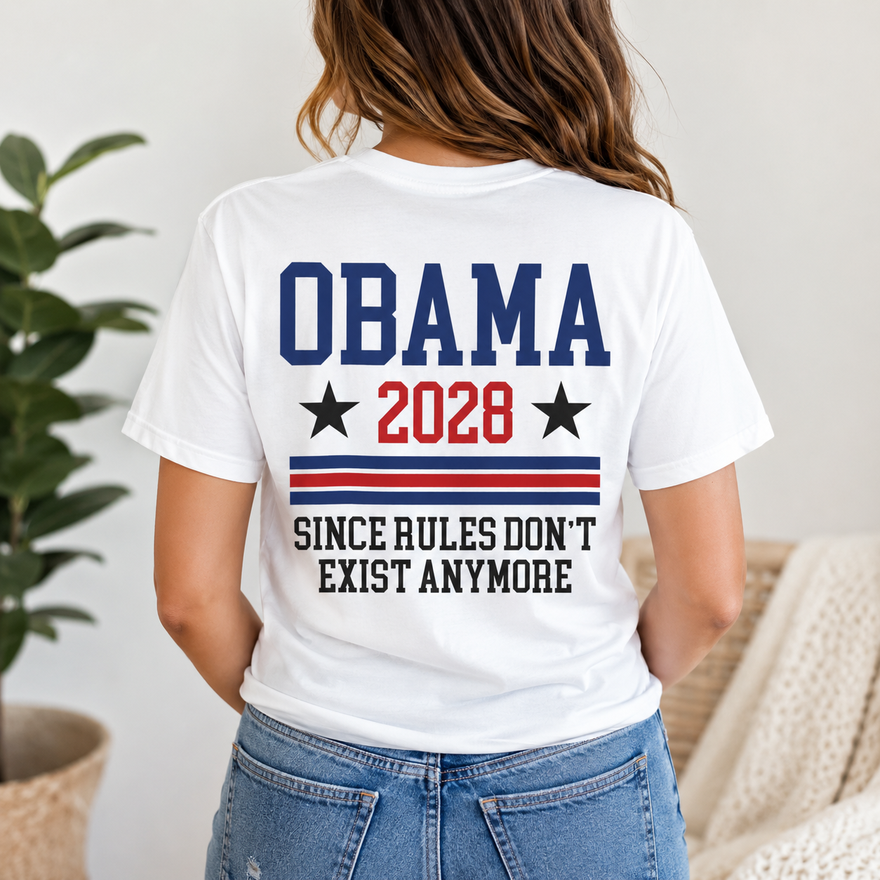 Obama 2028 Campaign Satire T-Shirt