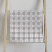 Subtle F*ck Trump Cool Grey Gingham Hand Towel
