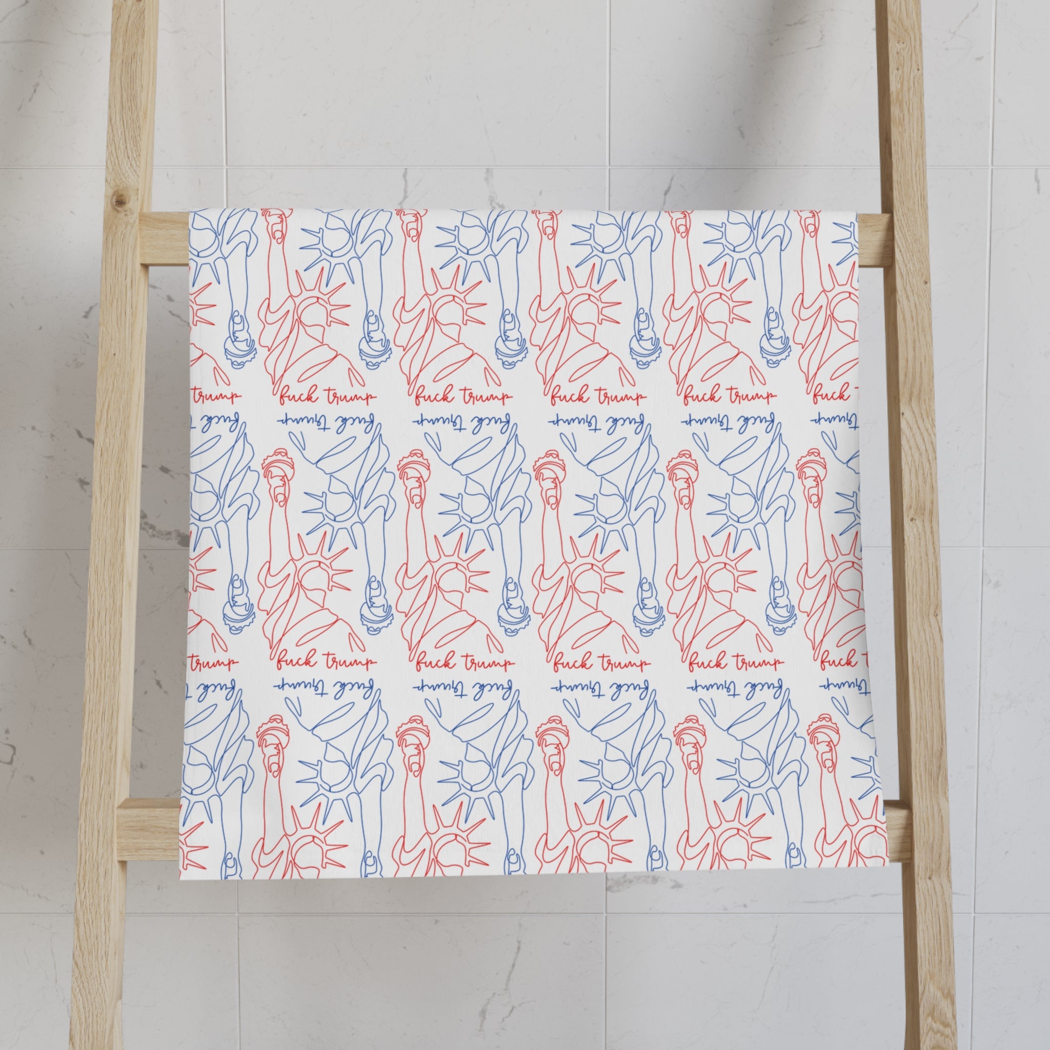 Subtle F*ck Trump Statue of Liberty Hand Towel