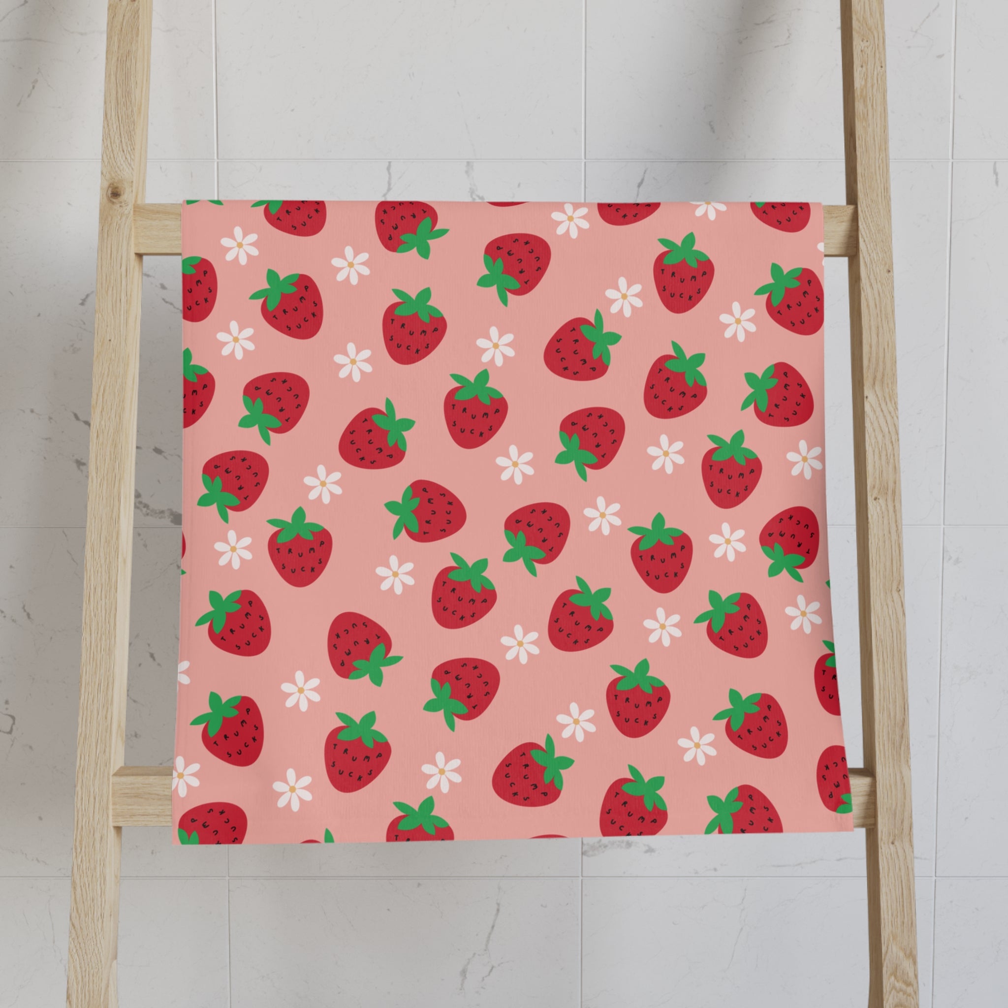 Subtle Trump Sucks Strawberry Seeds Hand Towel