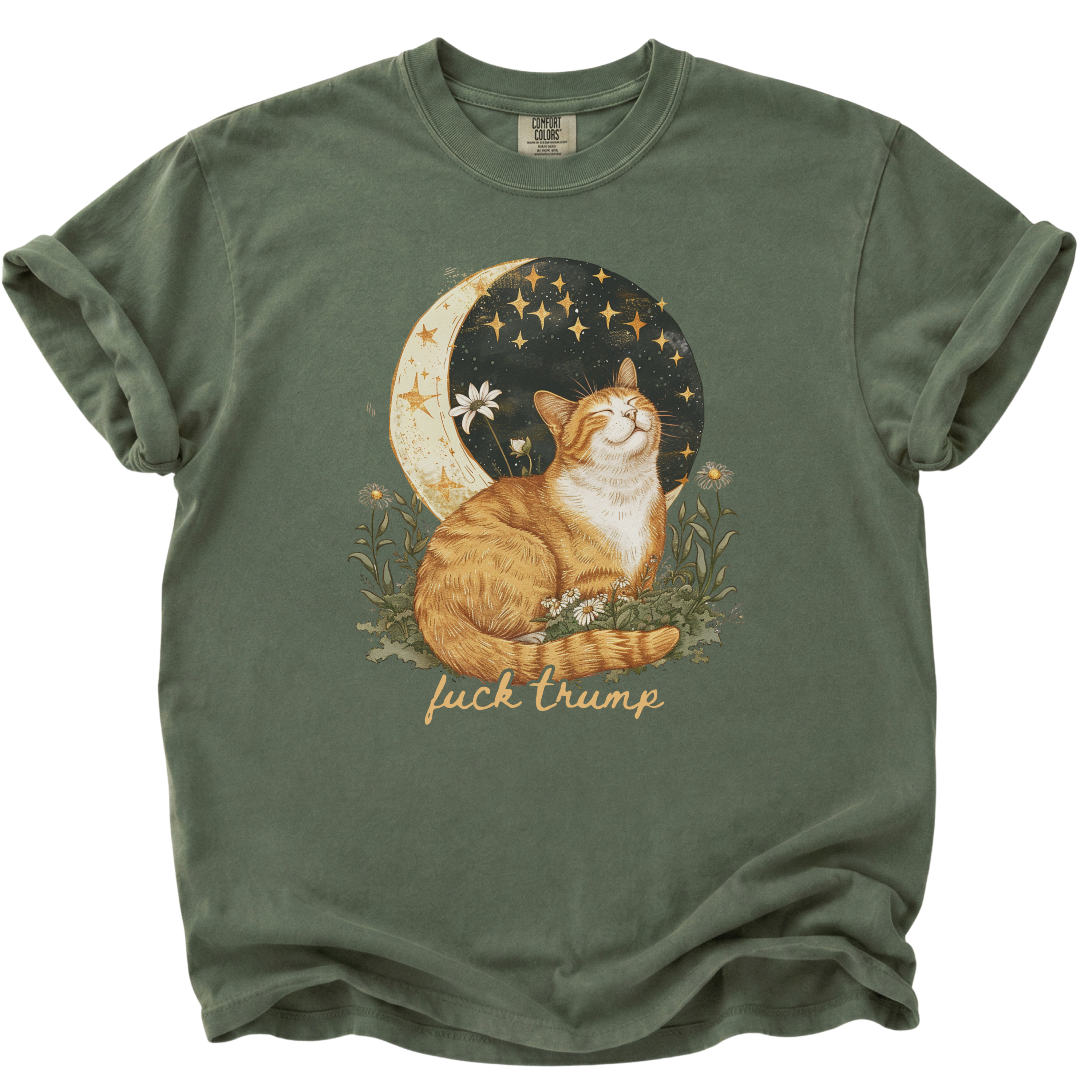 F*ck Trump Moon Cat T-Shirt