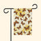 Garden flag with butterfly design on a white background